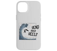 Head Over Heels Into Surfing | Ironic Big Wave Surfing Pun Case for iPhone 14 Plus