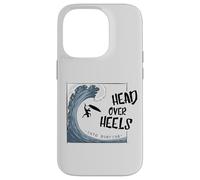 Head Over Heels Into Surfing | Ironic Big Wave Surfing Pun Case for iPhone 14 Pro