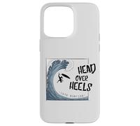Head Over Heels Into Surfing | Ironic Big Wave Surfing Pun Case for iPhone 15 Pro Max