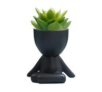 Head Pots for Indoor,Ceramic Flower Pot with Drainage | Reusable Indoor Plant Pot in Human Shape for Airy, Fat, Ferns