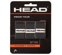 HEAD Prime Tour racket overgrip 3 pack, standard size, Black