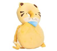 Head Protector Backpack, Adjustable PP Cotton Infant Head Protector Cushion Breathable Lovely for Kindergarten (Tiger)