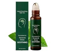 Head Relief Roll-On, Soothing Peppermint Oil Roll On, Relieve Stress, Aromatherapy Stick, Natural Tension & Stress Relief Roller for Headache & Discomfort, Head Comfort Oil for Women Men