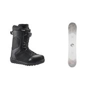 HEAD Rev Boa Coiler, Unisex Adult Snowboard Boots, Black 245 incl. Head Rush Snowboard, 143