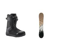 HEAD Rev Boa Coiler, Unisex Adult Snowboard Boots, Black 290 incl. Head Rush Snowboard, 162W