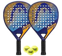 HEAD Revolt Padel Racket Twin Bundle, Including 3 x HEAD Padel Balls