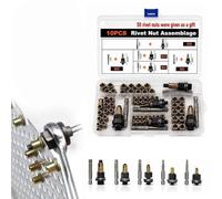 Head Rivet Nut Tool,Carbon Steel Rivet Nut Tool Set | Rivet Nut Tool Kit M3 M4 M5 M6 M8,High-Strength Hand Rivnut Riveter,Rivet Nut Tool for Automotive Repair,Metal Fabrication