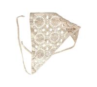 Head Scarf Headband - Boho Beach Bandana With Crochet Flowers | Elastic Lightweight Non-Slip Headwrap | For Women Workout Yoga Festival Cowgirl Braids Western Outfits, Summer French Retro Style