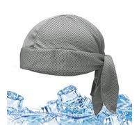 Head Scarf Table - Quick Drying Summer Bandana | Men's Head Scarf, Lightweight and Breathable Helmet for Sports, Cycling, Hiking, Driving - Welding and Headband, Ash, L