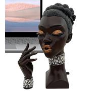 Head Scents Burner Black Women, Incense Burner, Elegant Head Incense Bur-ner Black Women Resin Face Inc-ense Holder For Bedroom,Livingroom Yoga Meditation Home Decor
