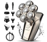 Head Shaver for Men, Mens Shavers Electric 5-in-1 Multifunctional Electric Head Shaver Wet/Dry 7D Rotary Shaver Mens