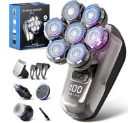 Head Shaver for Bald Men, 7D New Upgraded Head Shavers for Men, IPX7 Waterproof Wet/Dry with 7 Rotating Floating Shaver Heads, LED Display, Type C Rechargeable Grooming Kit
