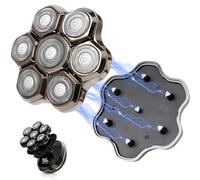 Head Shaver for Bald Razor Men, Razor Head with 7D Magnetic Shaving Heads, Replacement Blade, Beard Cutter for Head Shaver, Wet/Dry Razor, Bald Men (Silver)
