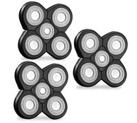 Head Shaver for freebird replacement blades, 5 Cutter Floating Head Waterproof Stainless Steel Blade for Bald Men Women Grooming, Head and Face Electric (Silver × 3)