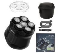 Head Shaver for Men, 6D Flexible Head Rotating Electric Shavers for Bald Men, Cordless Waterproof Wet & Dry, Rechargeable Head Razor with LED Display, Beard Grooming Clippers for Home Travel (Black)