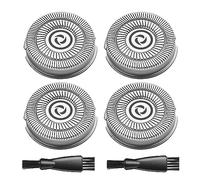 Head Shaver Replacement Heads Compatible with Skull Shaver Pitbull Gold PRO, Pitbull Silver PRO, Palm, Pitbull Platinum PRO, Butterfly Kiss, 4 Replacement Blades(Blades Only), 2 Cleaning Brush