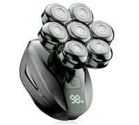 Head Shavers for Bald Men, Detachable Head Shaver, IPX7 Waterproof Wet Dry Bald Head Shavers, 7D LED Display Electric Rechargeable Head Shaving Kit with Type-C Charge, Jungle Green