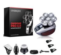 Head Shavers for Men 7D, ONIRIQUE 5 in 1 Electric Head Shaver Wet & Dry Waterproof Cordless Bald Rotary Shaver Razor LED Display, Mens Grooming Kit with Hair Clippers Nose Beard Trimmer USB