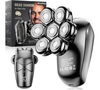 Head Shavers for Men，EenaPey 5 in 1 Electric Rotary Shaver with 7D Floating Head，IPX7 Waterproof and Type C Rechargeable Grooming Kit