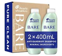 Head & Shoulders Anti dandruff Shampoo, Pure Clean, Sulphate free, 2 x 400 ml, Duo Pack. Bare Shampoo For Oily Scalp, Minimal Ingredients, Free from Dyes