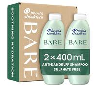 Head & Shoulders Anti dandruff Shampoo, Soothing Hydration Sulphate free, 2 x 400 ml, Duo Pack. Bare Shampoo For Dry Itchy Flaky Scalp, Minimal Ingredients, Free from Dyes