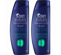 Head & Shoulders Clinical Strength Dandruff Shampoo Set Itensive Itch Relief with Cooling Menthol 13.5 Oz Each Twin Pack, White, 1 Count