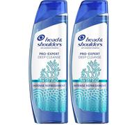 Head & Shoulders Deep Cleanse Scalp Detox Anti-Dandruff Shampoo - With Sea Minerals - Up to 100% Dandruff Free - 300ml (Pack of 2)
