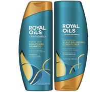 Head & Shoulders Royal Oils Shampoo and Conditioner Set Includes Anti-Dandruff Scalp Care Shampoo (12.8 Fl Oz.) & Moisture Renewal Scalp Balancing Co
