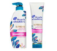 Head & Shoulders Supreme, Dry Scalp Care and Dandruff Treatment Shampoo and Conditioner Bundle, with Argan Oil and Rose Essence, Soothe and Strengthen Hair and Scalp, 11.8 Oz and 9.4 Oz