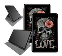 Head Skull Love Case Design for Microsoft Surface Pro 7 Plus/Pro7/Pro 6/Pro 5/Pro 2017/Pro 4/Pro LTE 12.3" Tablet, 360 Degree Rotating Multiple Viewing Angles Case with Auto Sleep/Wake