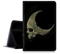 Head Skull Moon Case for Samsung Galaxy Tab S6 Lite 10.4" 2024/2022/2020 (SM-P620/P610/P613/P615), Shockproof PU Leather Folding Stand Case with Auto Sleep/Wake for Galaxy Tab S6 Lite
