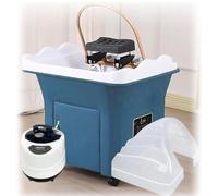 Head Spa Equipment Sink Portable, Thermostatic Japanese Head Spa Equipment, Water Circulation Shampoo Basin Enhance The Head Wash Experience,Blue