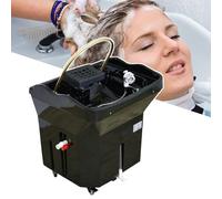 Head Spa Equipment Water 30-55℃ Electric,60L Large Tank,Light Therapy&Hydrotherapy,Care One-Stop,Dual-Control Panel (Black)