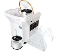 Head Spa Equipment Water Professional Shampoo Bowl with Fumigation & Light Therapy, Adjustable Massage Bed and Universal Wheels for Salon and Treatments