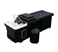 Head Spa Fumigation Bed, 40L Dual-Performance Intelligent Water Circulation Flat-Laying Shampoo Sink for Barber Shop Beauty Salon, Suitable for Head Therapy Moxibustion Treatment