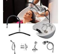 Head Spa Water Circulation Rack, Hair Wash Spa Therapy Shower System for Round Interface Hair Washing Head Massage Spa Therapy Bending Waterfall Shower Shampoo Accessories for Beauty Salon Home