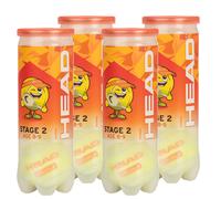 Head Stage 2 Orange Tennis Balls - 1 Dozen 4x3 Ball Can