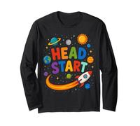 Head Start Rocket Space Exploration Design Planets Long Sleeve T-Shirt