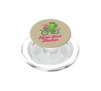 Head Start Teacher Frog Riding Bicycle Back to School PopSockets PopGrip for MagSafe