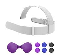 Head Strap for Oculus Quest 2 Headset, Original Replacement Head Strap Compatible with Meta Quest 2, VR Accessories with 3 Pair Thumb Grip Caps and Lens Cover for Oculus Quest 2 (White)
