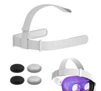 Head Strap for Quest 2, Adjustable Headband Replacement for Meta Quest 2 with 4 Thumb Grip Caps Accessories for Enhanced Comfort Support and Gaming Immersion
