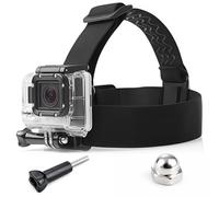 Head Strap Mount for GoPro Hero 13, 12, 11, 10, 9, 8, 7, 6, 5, 4, Session, 3+, 3, 2, 1, Hero 2018, Max, Fusion, DJI Osmo Action Cameras, Adjustable Waterproof Camera Head Mount Strap for Diving Hiking