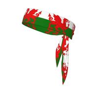Head Ties Headband Sports Sweatband for Men Women Headband Karate Tie Back Sweat Wicking Workout Head Band Flag of Wales