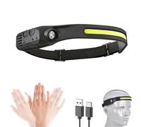 Head Torch, Luxelight LED Headtorch Rechargeable, Lumilight Head Torch 230° Wide Beam Headtorch, Rechargeable Waterproof Lightweight Headlamp for Running, Camping, Hunting (1, 1 Front Led Lichtleiste)