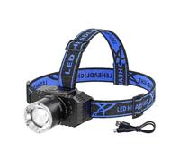 Head Torch Rechargeable - 89g Super Bright Headlamp | 12x11x10.5cm Hyper Intensely Lit LED Wearable Beacon Flashlight with Motion Sensor for Camping Hiking Running Fishing Work