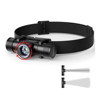 Head Torch Rechargeable - Zoomable Led Headtorch Super Bright 630 Lumens, Sofirn HS11 Zoom Head Torches for Adults, Waterproof Headlamp with Spotlight Floodlight, Headlight for Running Camping