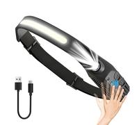 Head Torch USB Rechargeable LED Headlamp Hardhat Light Xmas Gifts Motion Sensor COB 230° Floodlight Hands-Free Flashlight Light Headlight IPX4 Waterproof Bright Head Lamp for Camping Repair Fishing