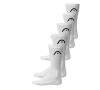 HEAD All Sports Crew Sock, White, 35-38 (Pack of 5)