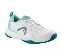 HEAD Unisex Kids Sprint Court 4.0 Junior Sneaker, White Turquoise, 3.5 UK