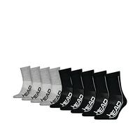 Head Unisex PERFORMANCE SHORT CREW 9P ECOM SHORT SOCKS, black/grey, 35/38